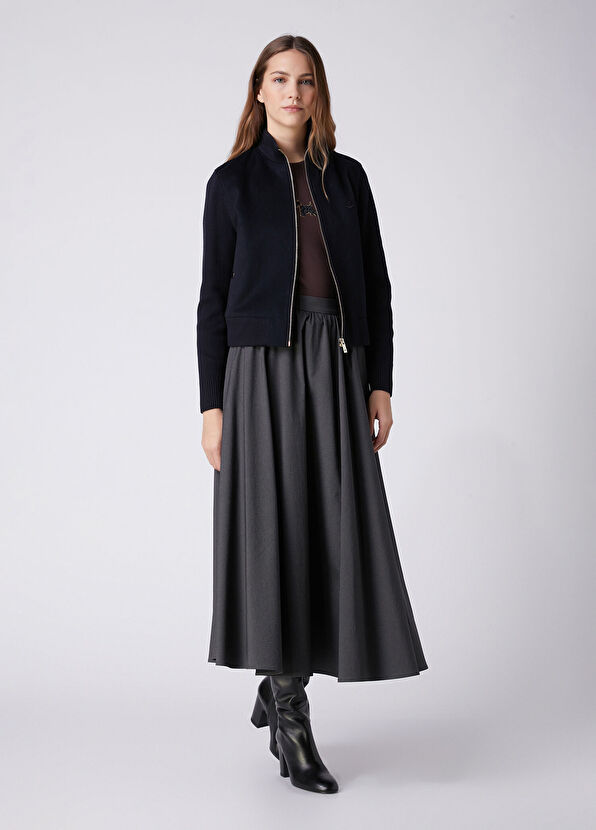 Beymen Club Navy Blue Wool Bomber Jacket - 3