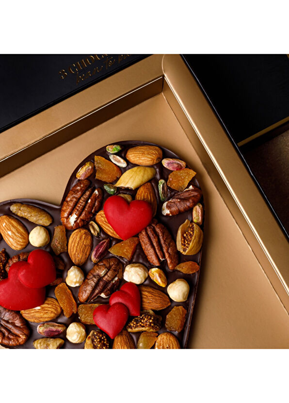3CHOCOLATE Kuruyemişli Aşk Bitter Çikolata Kutusu 268 gr - 2