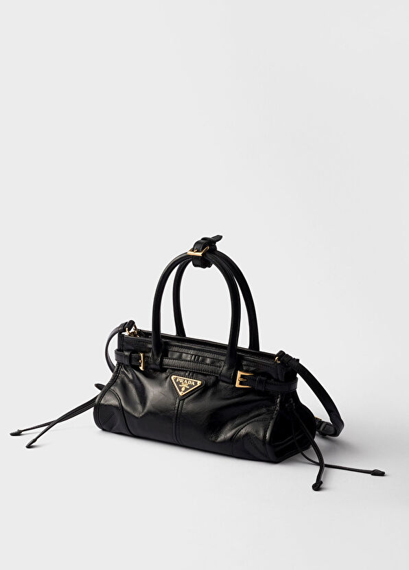 Prada Bonnie Siyah Deri Kadın Mini El Çantası - 2