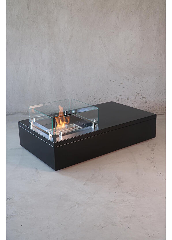 Korflame Rettan Siyah Metal Bacasız Şömine - 2