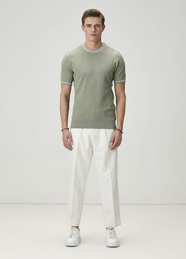 Beymen Club Çağla Petek Örgü Dokulu Kısa Kollu Kazak - 3