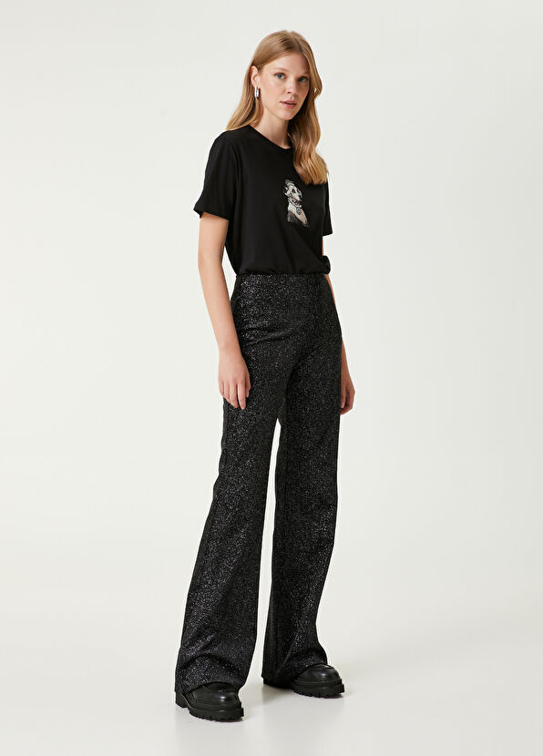 Beymen Club Siyah Dalmaçyalı İşlemeli T-shirt - 3