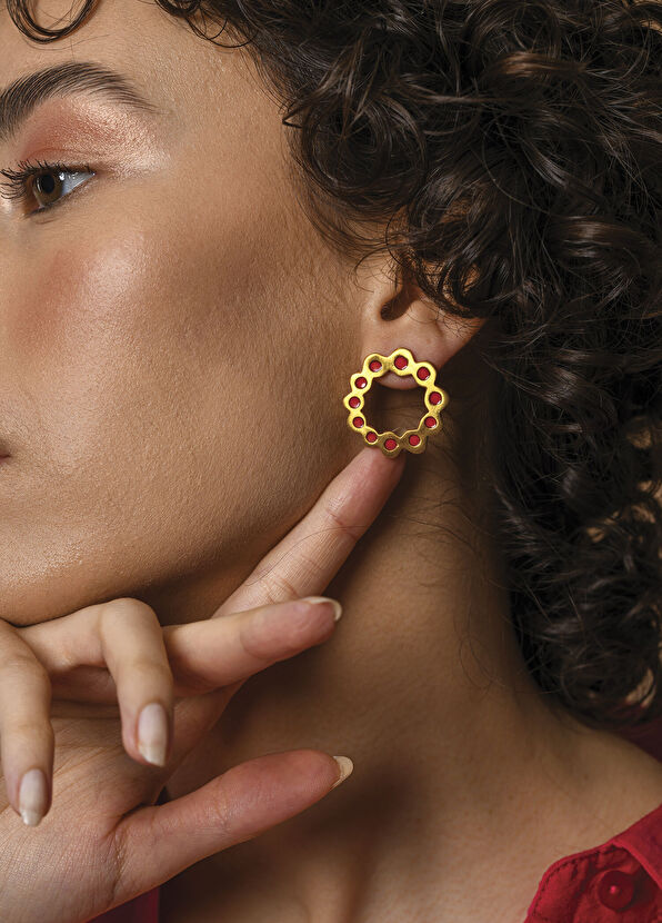 Esra Canikligil Forms Verbana Blossom Kadın Gümüş Küpe - 4