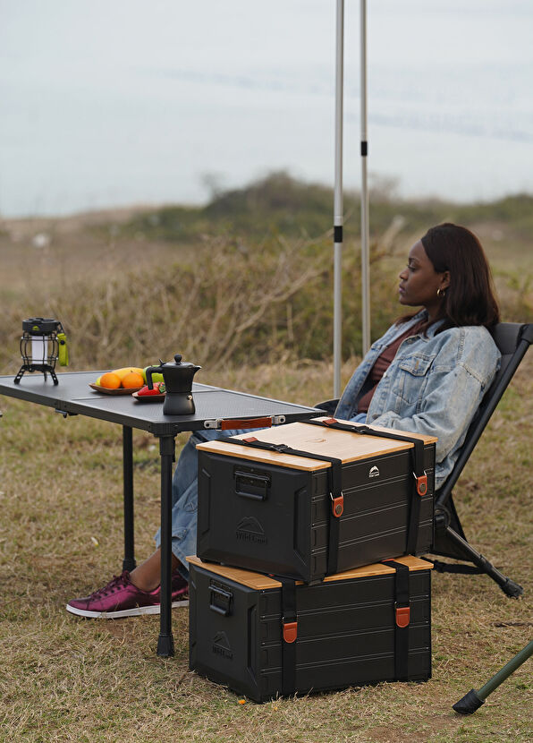 Wild Land Aluminum Folding Storage Box with Bamboo Lid 46 Lt - 2