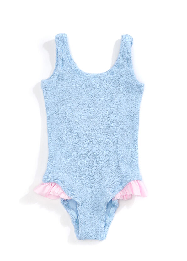 MC2 (Saint Barth) Tiana Blue Pink Textured Girls Swimsuit - 1