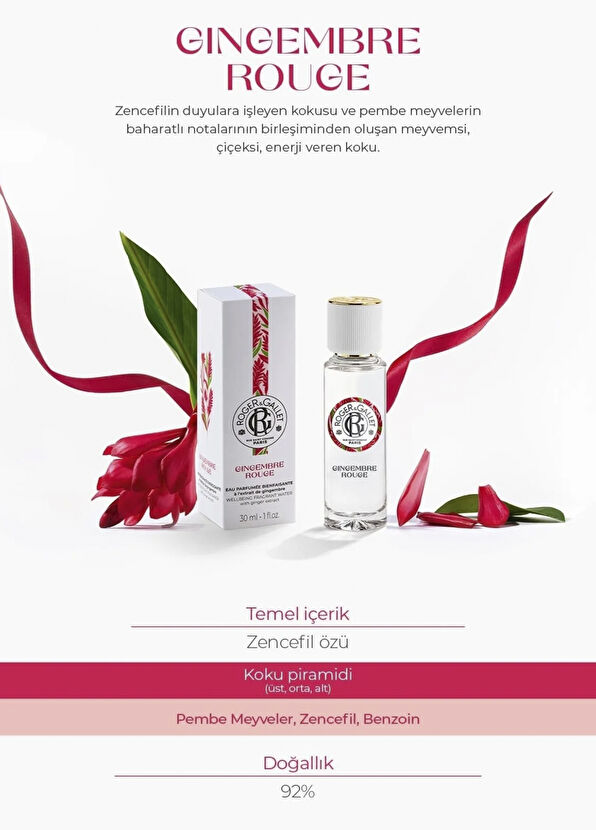 Roger&Gallet Gingembre Rouge EDT 30 ml Kadın Parfüm - 2
