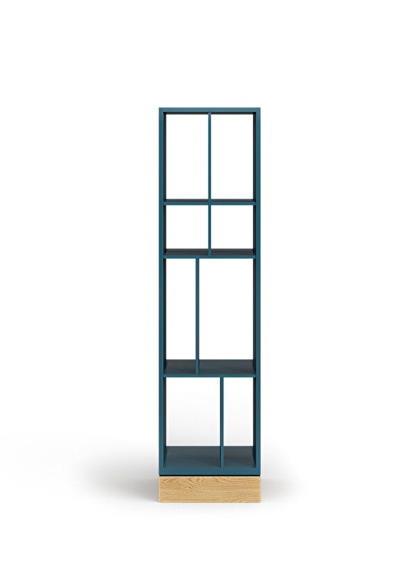 Borbo Cabin Dönebilen Mavi Lake Çok Bölmeli Kitaplık 32 x 108 cm - 2