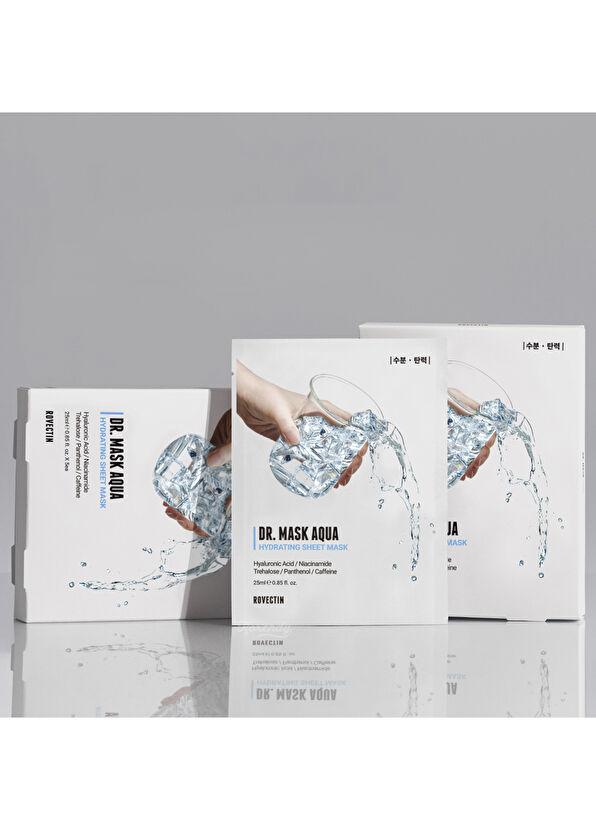 Rovectin Dr. Mask Aqua 7 farklı Hyaluronik Asit ve Pantenollü Nemlendirici Yüz Maskesi 25 ml - 4