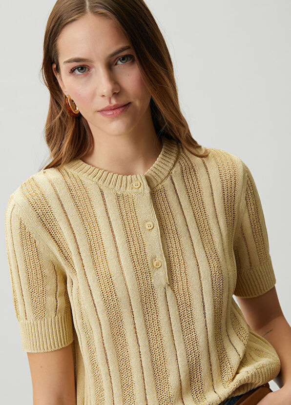 Beymen Club Dark Beige Openwork Sweater - 3