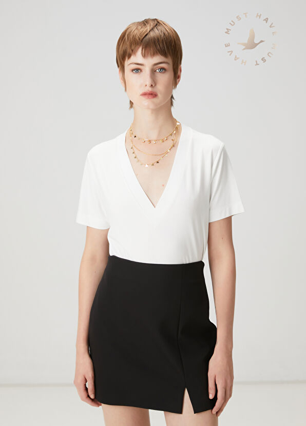 Beymen Club Beyaz Basic T-shirt - 1