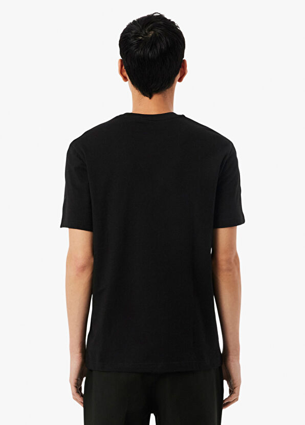 Siyah Regular Fit Bisiklet Yaka Kısa Kollu Erkek T-Shirt - Görsel 4