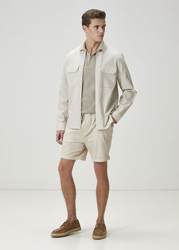 Beymen Club Beige Embossed Outer Shirt - 3