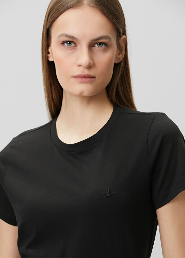 Beymen Club Siyah Dökümlü T-shirt - 2