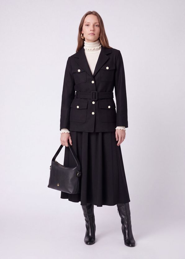 Beymen Club Black Belted Jacket At The Waist - 2
