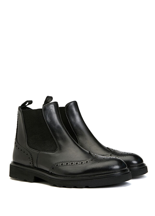 Beymen Club Black Mens Leather Boots - 2