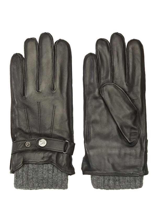 Beymen Club Siyah Erkek Deri Eldiven - 1