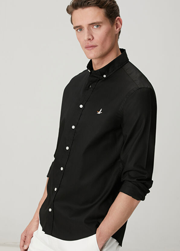 Beymen Club Comfort Fit Black Oxford Shirt - 2