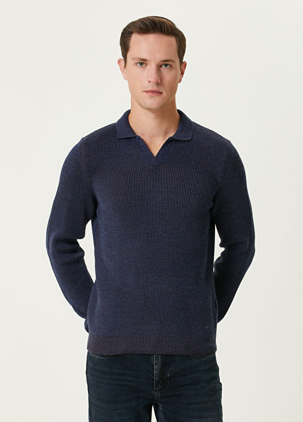 Beymen Club Indigo Polo Sweater - 1