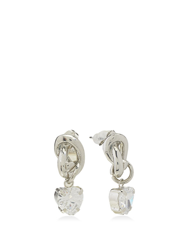 Beymen Club Women's Earrings With Silver Stones - 2