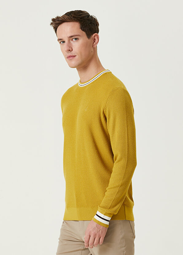 Beymen Club Hardal Yakası Zincir Örgü Dokulu Kazak - 4