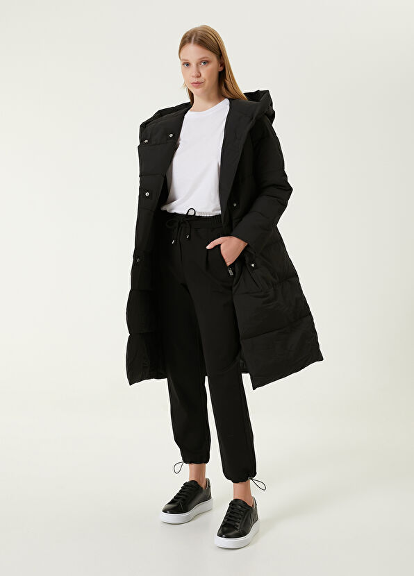 Beymen Club Black Quilted Hooded Coat - 2