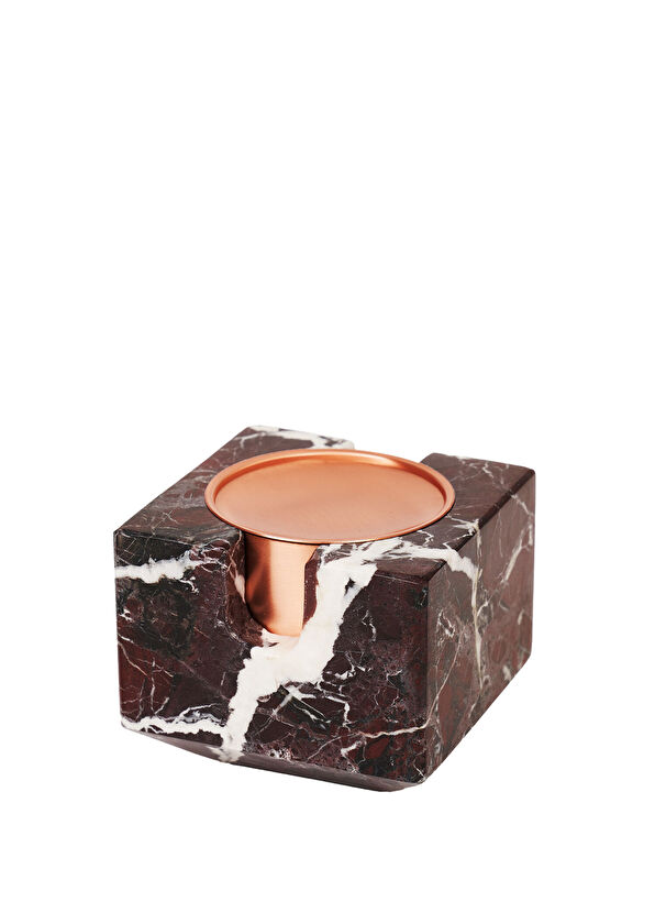 Haus 34 Glow Ela Copper Marble Candle Holder - 2