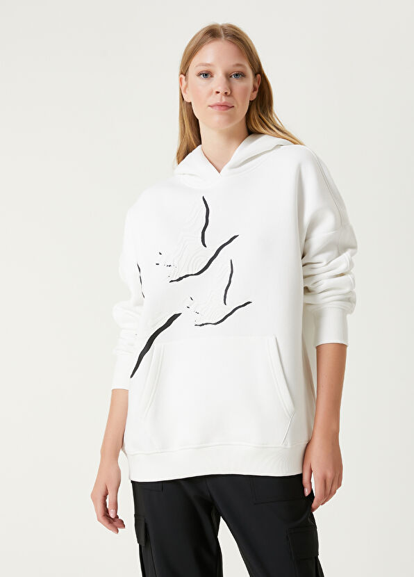 Beymen Club White Hooded Sweatshirt - 4