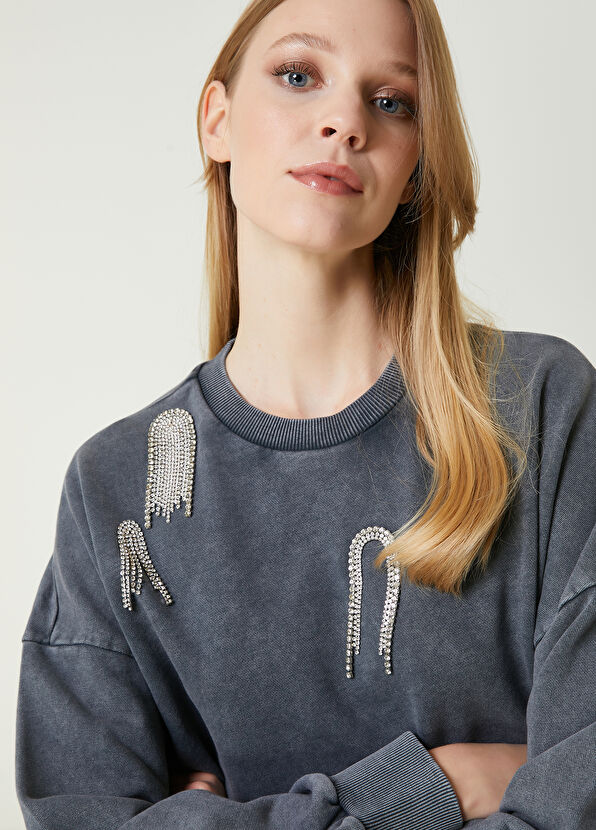 Beymen Club Antrasit Taş Detaylı Sweatshirt - 2