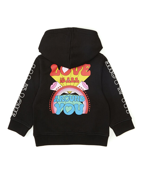 Stella McCartney Çok Renkli Kapüşonlu Kız Çocuk Sweatshirt - 2