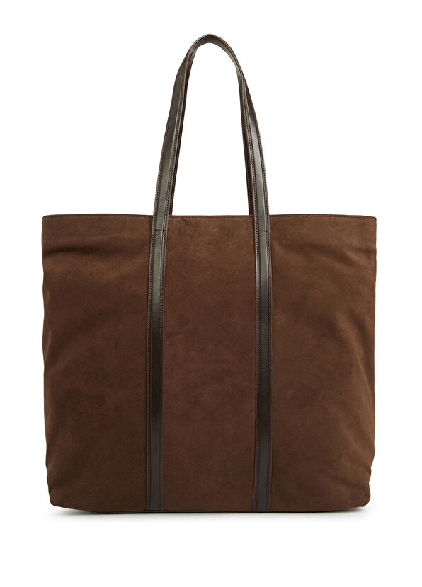 Beymen Club Kahverengi Süet Alışveriş Çantası - 3