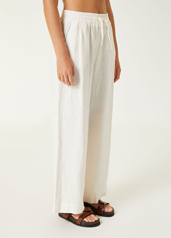 Beymen Club Ekru Keten Pantolon - 4