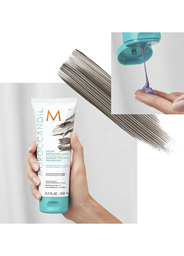 Moroccanoil Color Depositing Platinum Renk Tazeleyici Saç Maskesi 200 ml - 2