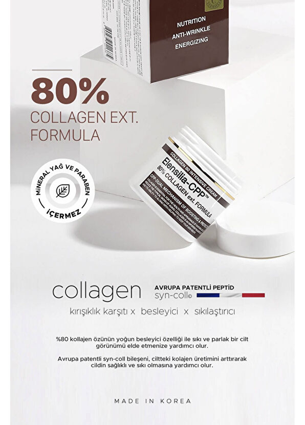 Elensilia  Collagen Formula Cream Kırışıklık Karşıtı Sıkılaştırıcı Yüz Kremi 50 gr - 2