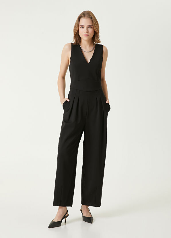 Beymen Club Siyah Sırt Dekolteli Tulum - 3