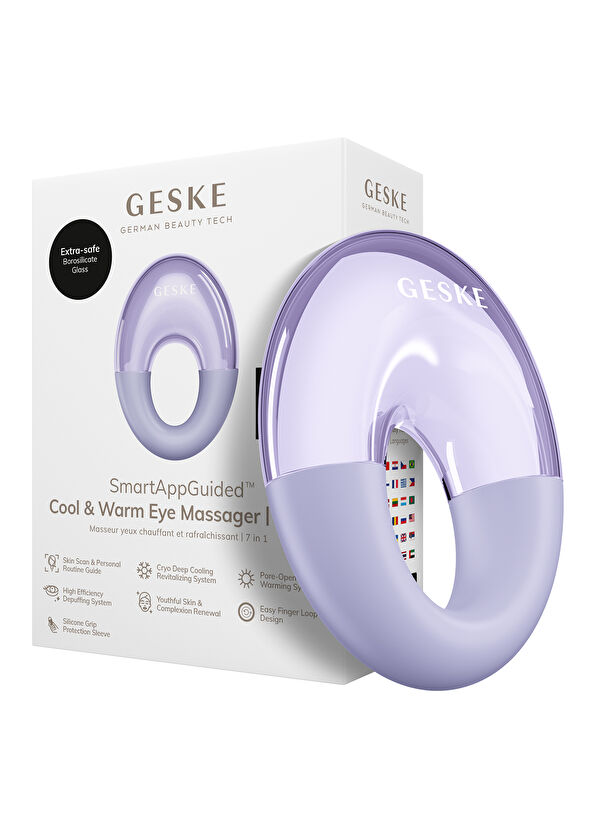 Geske Cool & Warm Eye Massager Mor 7'si 1 Arada Serin ve Sıcak Göz Masaj Aleti  - 3