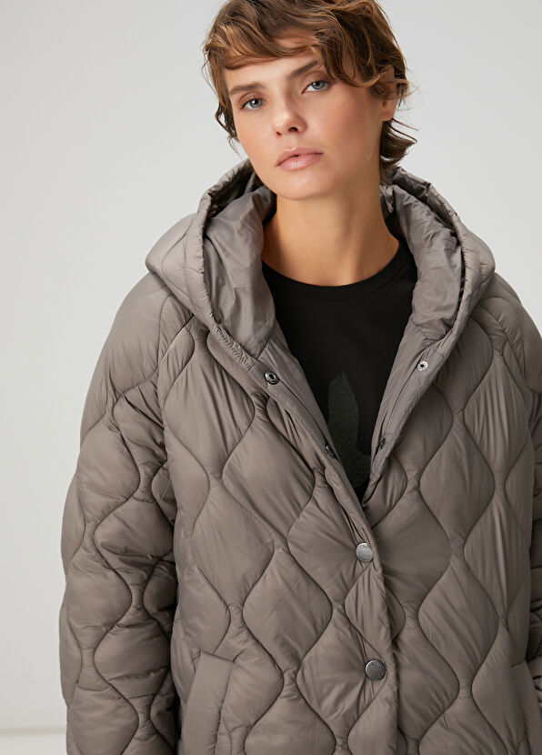 Beymen Club Gri Kapüşonlu Kaban - 2