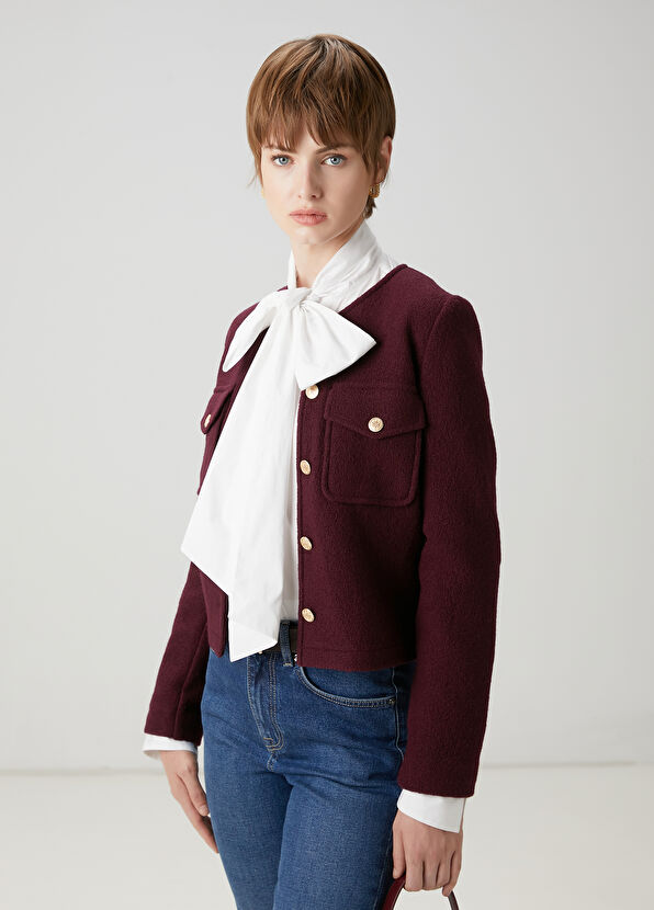 Beymen Club Plum Wool Jacket - 3