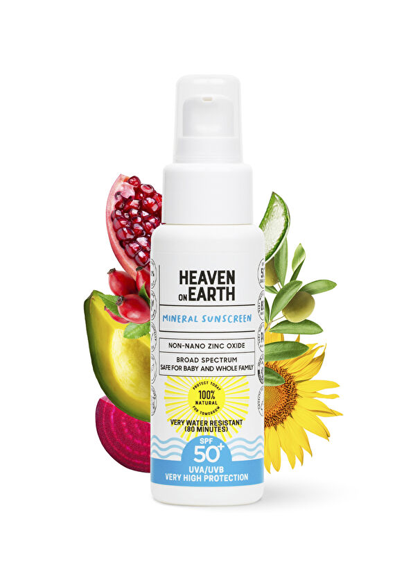Heaven On Earth Mineral %100 Doğal ve Organik Içerikli Vegan Suya Dayanıklı SPF50+ Güneş Kremi 50 ml - 2