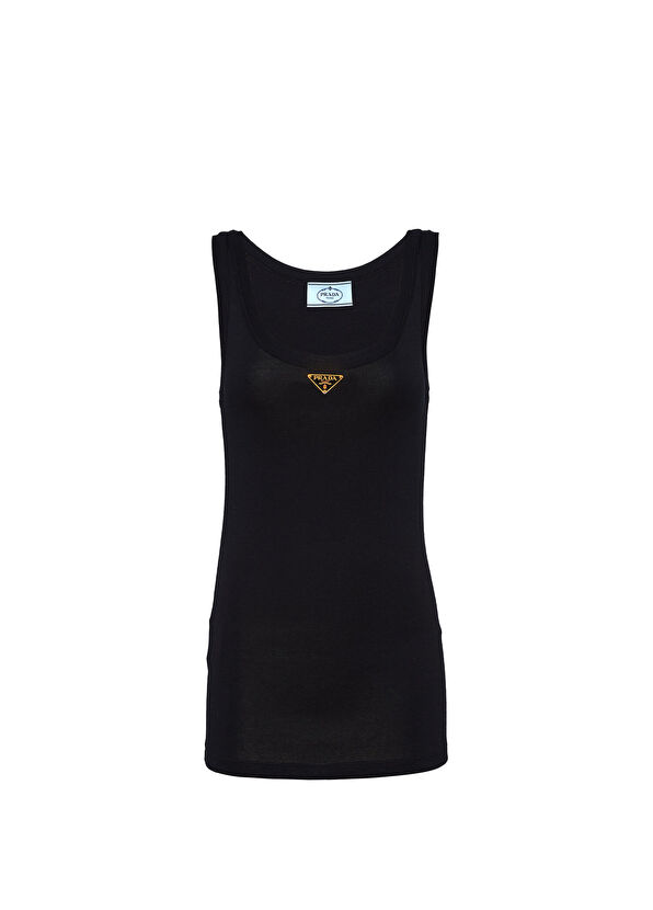 Prada Fitilli Siyah Jarse Kadın Atlet - 1