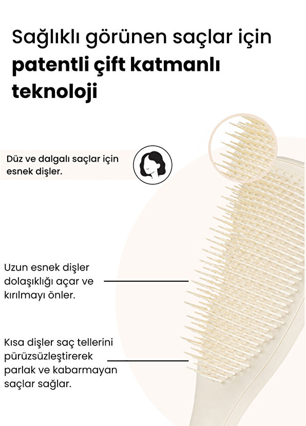 Tangle Teezer Matte Ultimate Detangler Porcelain Cream Hair Detangling Brush - 2