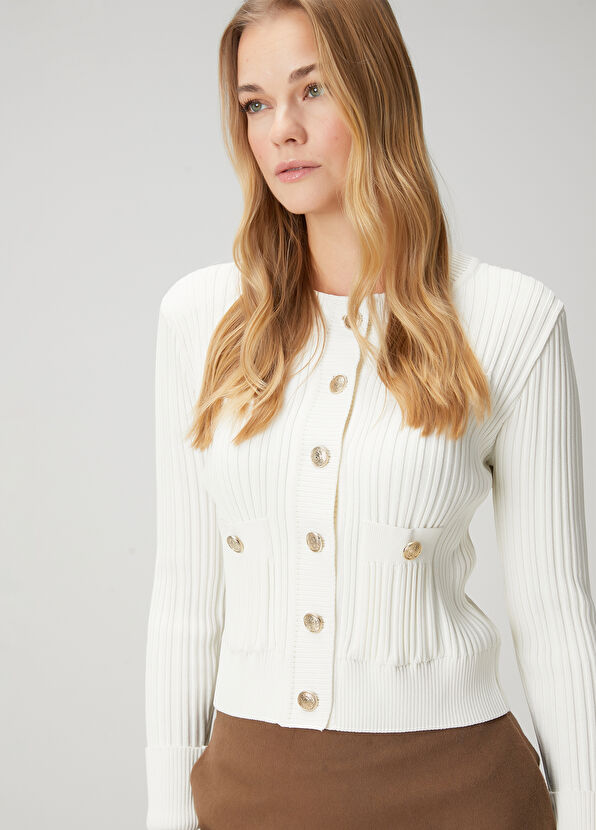 Beymen Club Kırık Beyaz Triko Ceket - 2