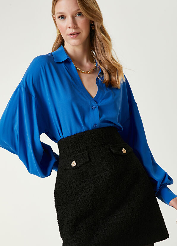 Beymen Club Siyah Mini Tweed Etek - 2