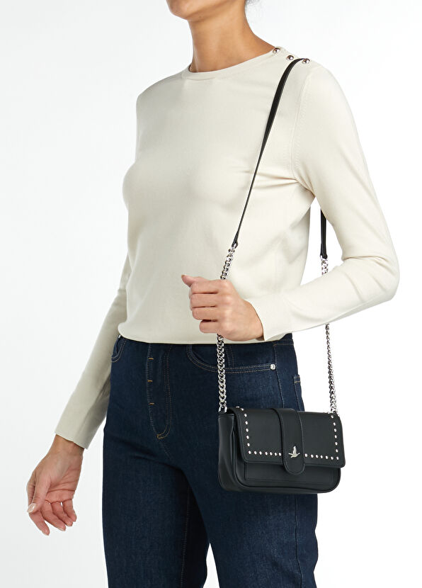 Beymen Club Siyah Kadın Deri Çapraz Çanta - 2