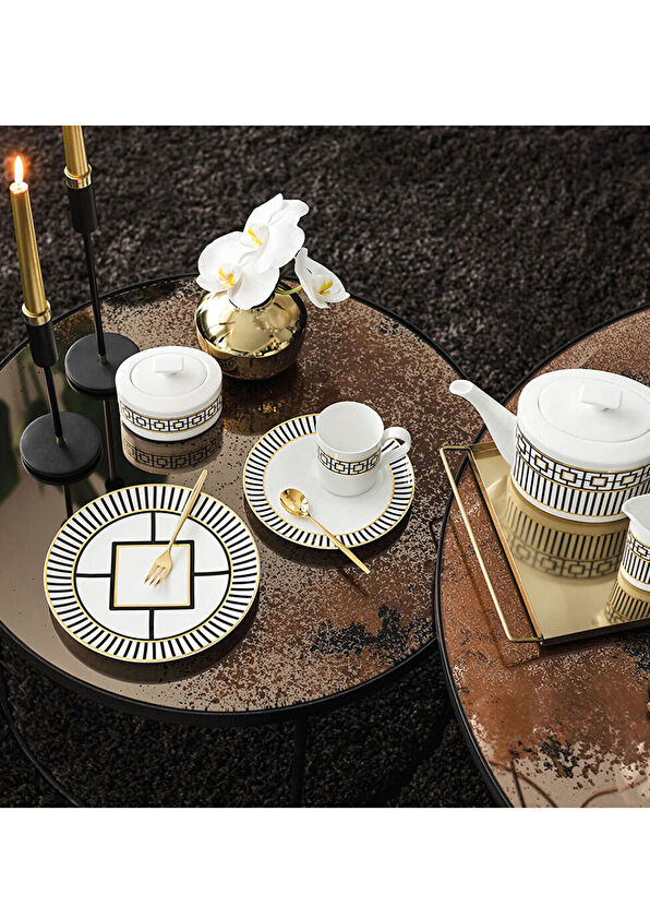 Villeroy & Boch - MetroChic Geometrik Desenli Porselen Kahve ve Çay ...