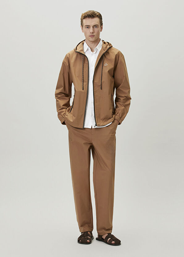 Beymen Club Deve Tüyü Kapüşonlu Deri Biyeli Mont - 3