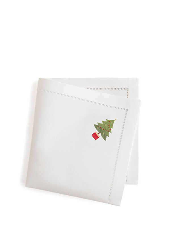 Chakra Pinetree Napkin 40x40 Cm White - 1