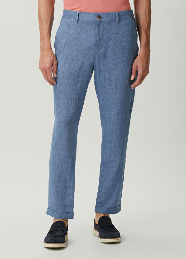 Beymen Club Blue Linen Pants - 2