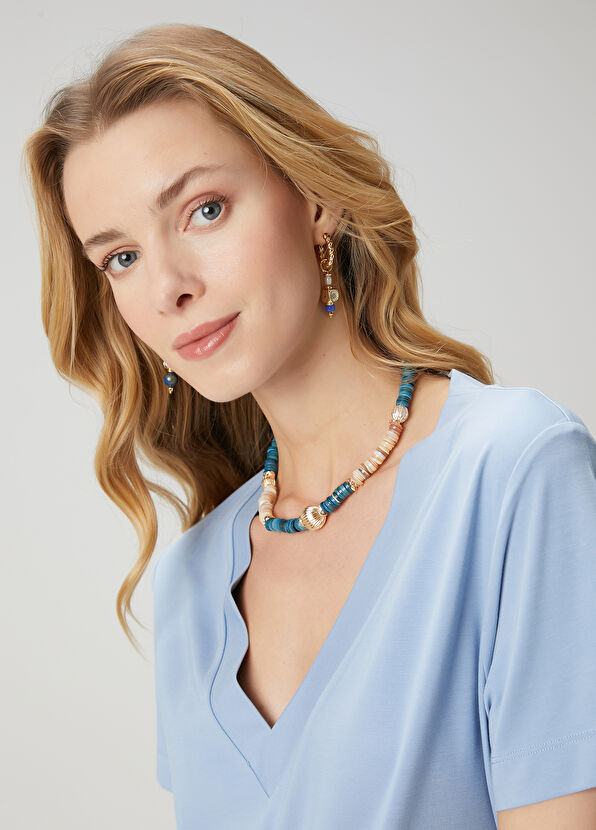 Beymen Club Women's Earrings With Gold Stones - 1