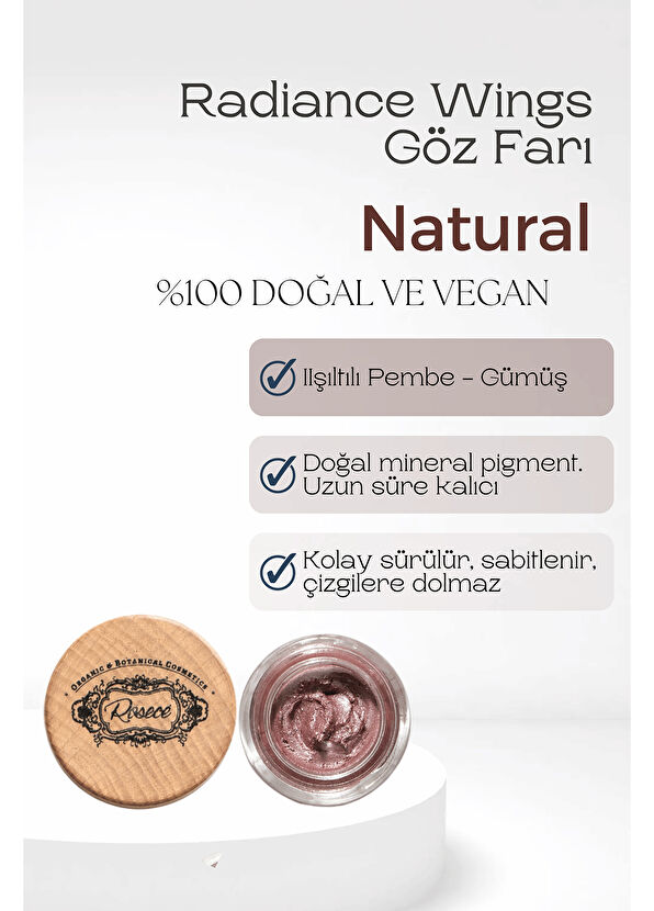 Rosece Radiance Wings Gül Kurusu Işıltılı B34 Krem Göz Farı - 4