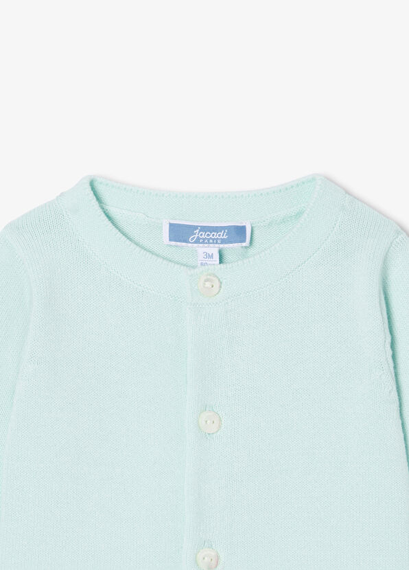 Jacadi Paris Su Yeşili Haroşa Örgü Erkek Bebek Hırka - 3
